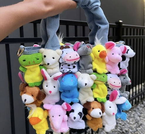 Soft Green Plush Bag